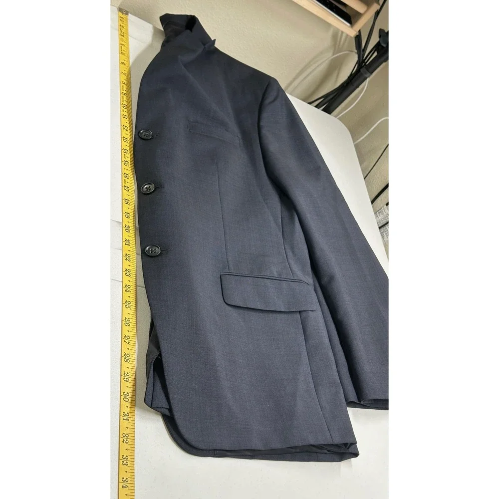 Banana Republic Blazer Men 44R Navy Wool Mohair Modern Fit Vitale Barberis Italy